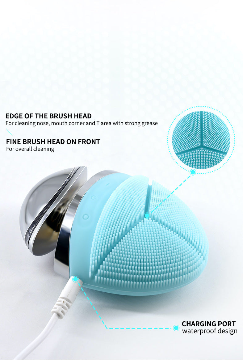 Micro-current Silicone Facial Brush With Heat Function